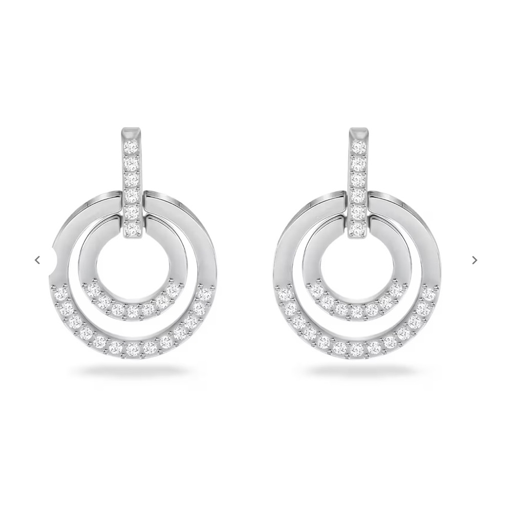 Swarovski circle earring and necklace set
